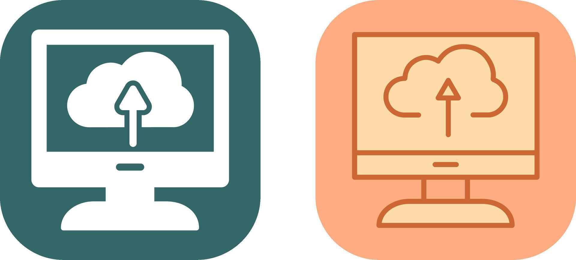 Cloud Backup Icon Design vector