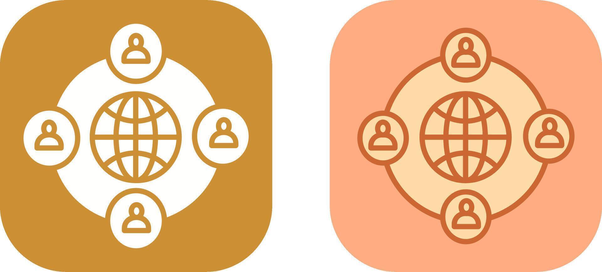 Company Network Icon Design vector
