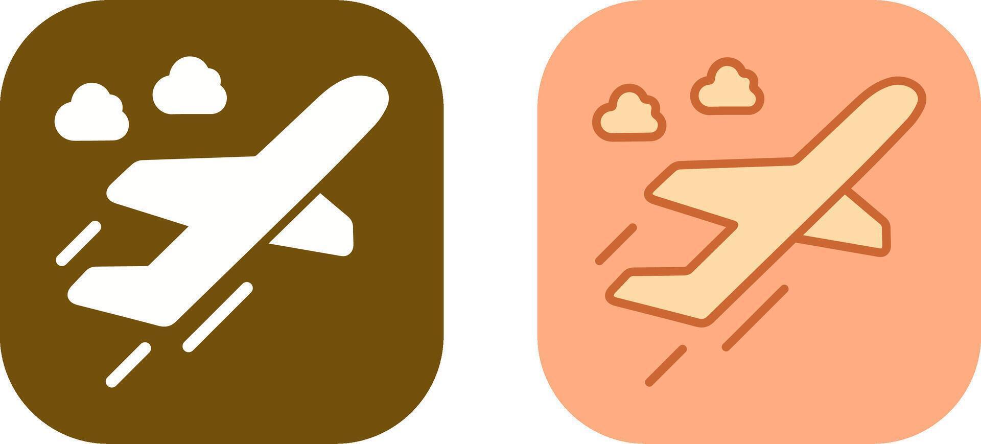 Flight Takeoff Icon Design vector