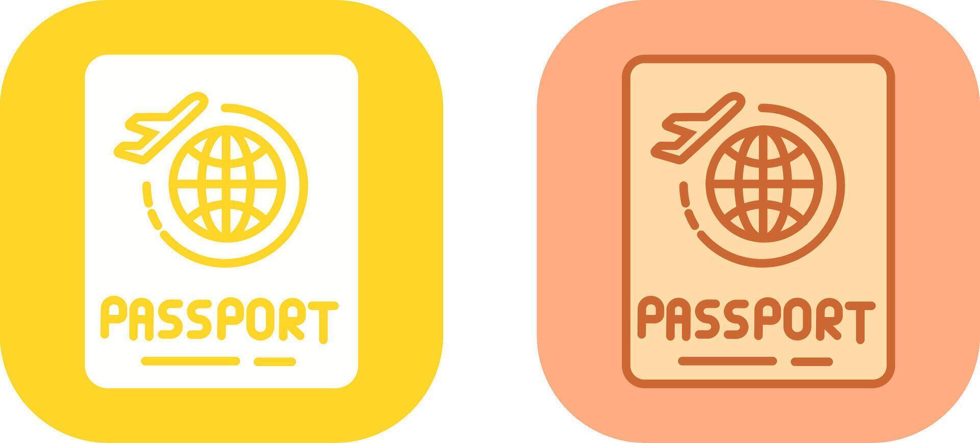 diseño de icono de pasaporte vector