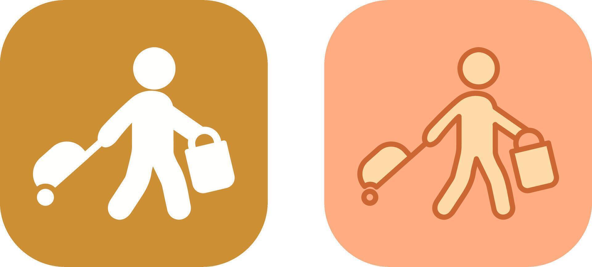 Carrying Bag Icon Design vector