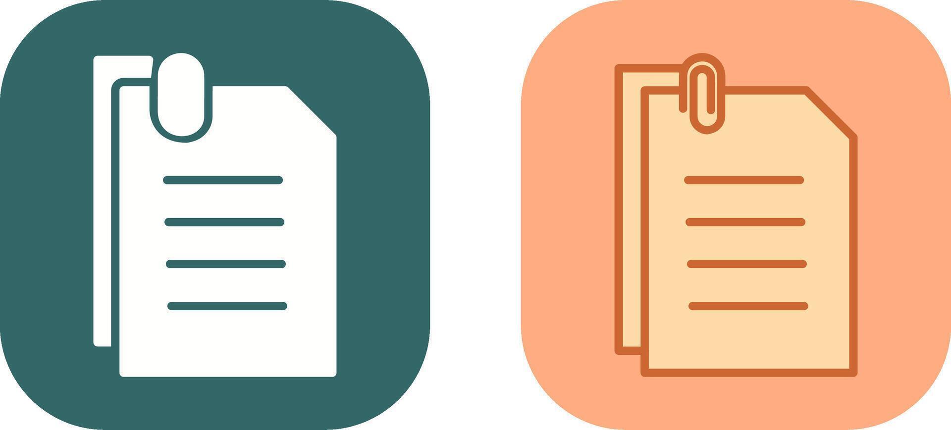 Attached Documents Icon Design vector