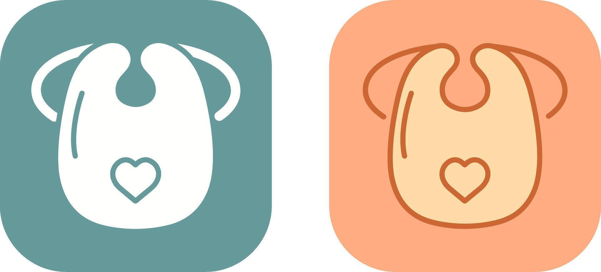 Baby Bib Icon Design vector