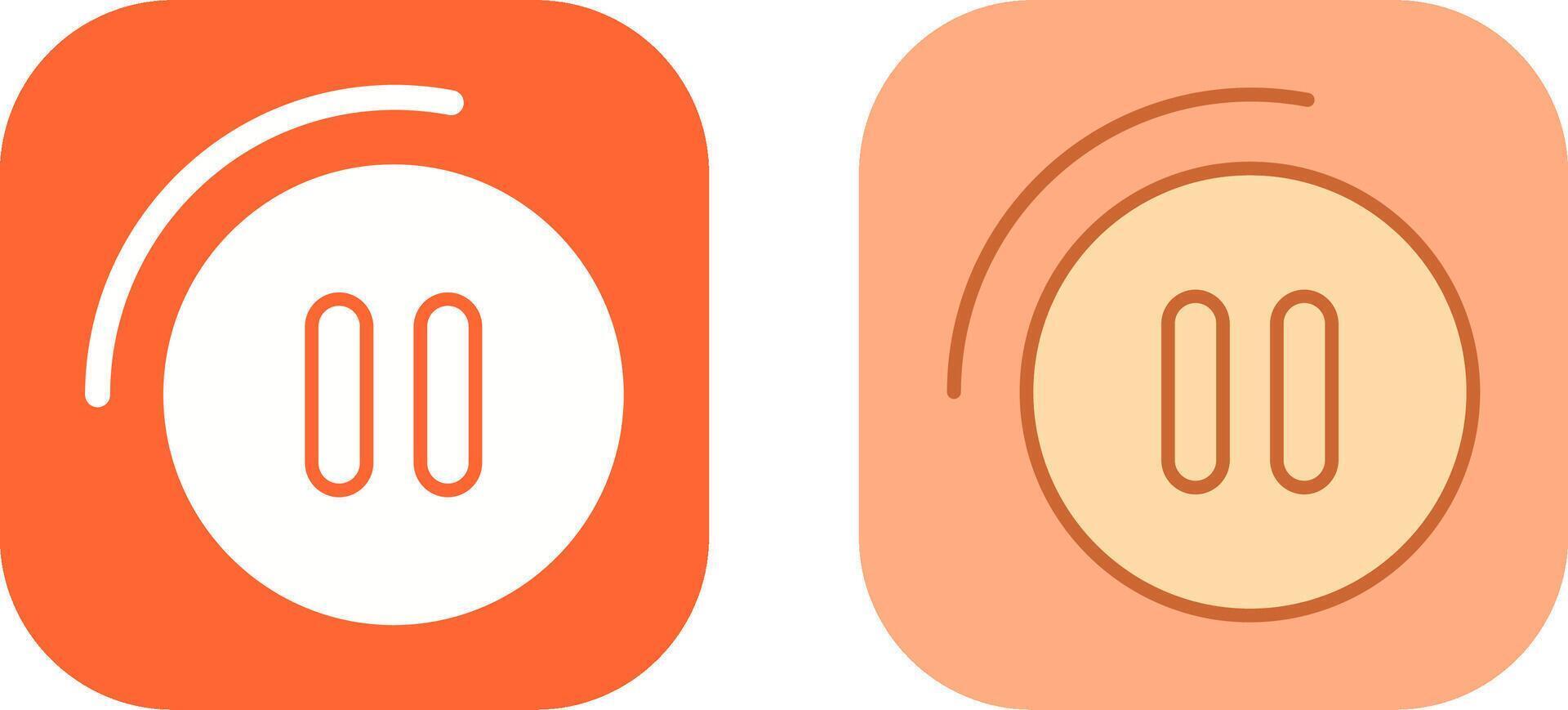 Pause Button Icon Design vector