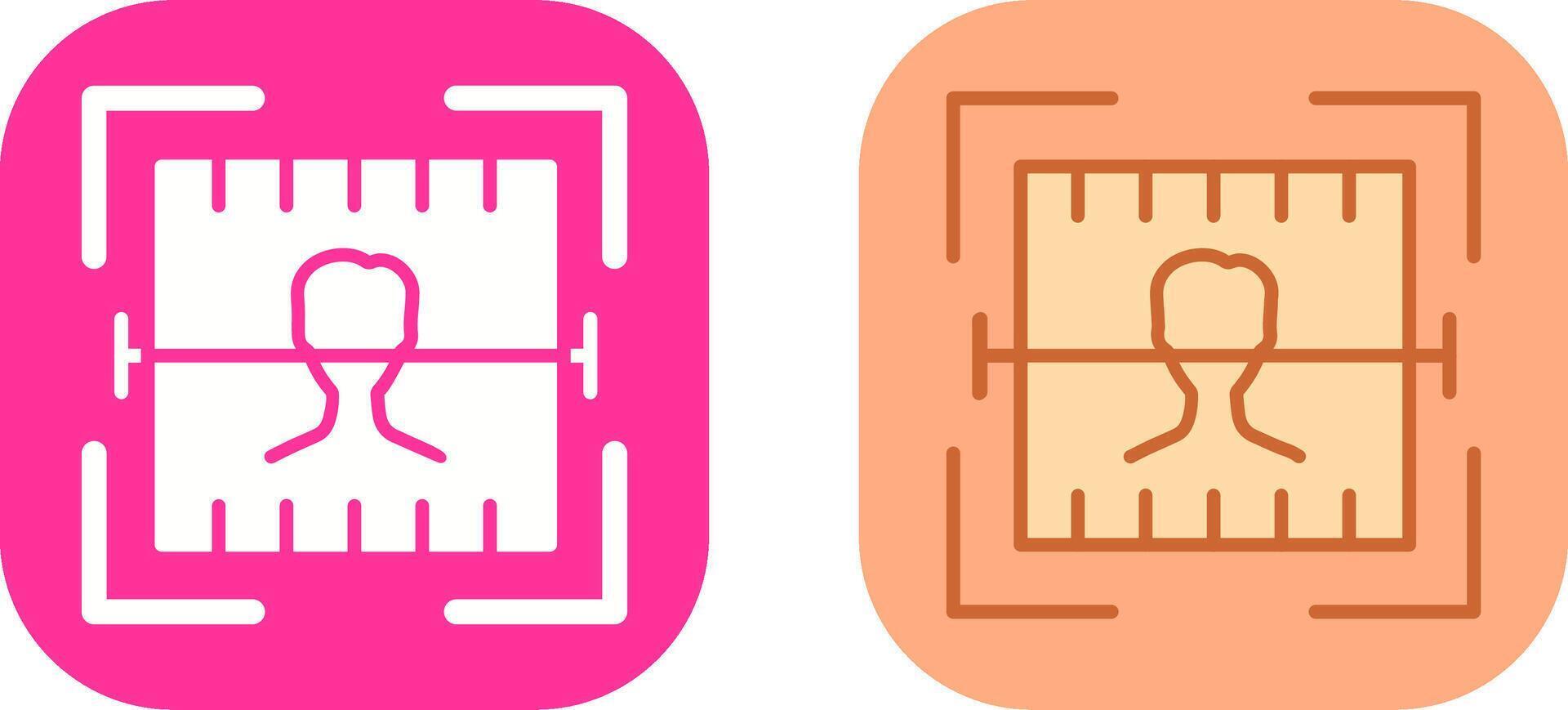 Face Scan Icon Design vector