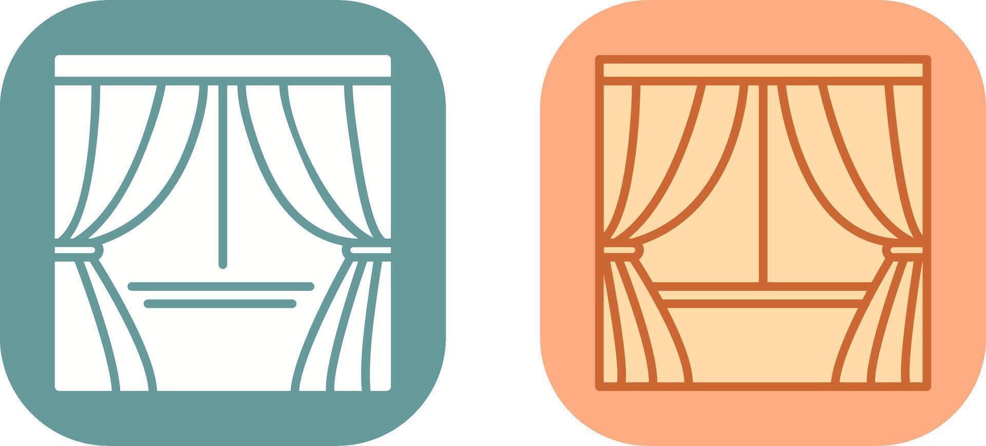 Curtains Icon Design vector