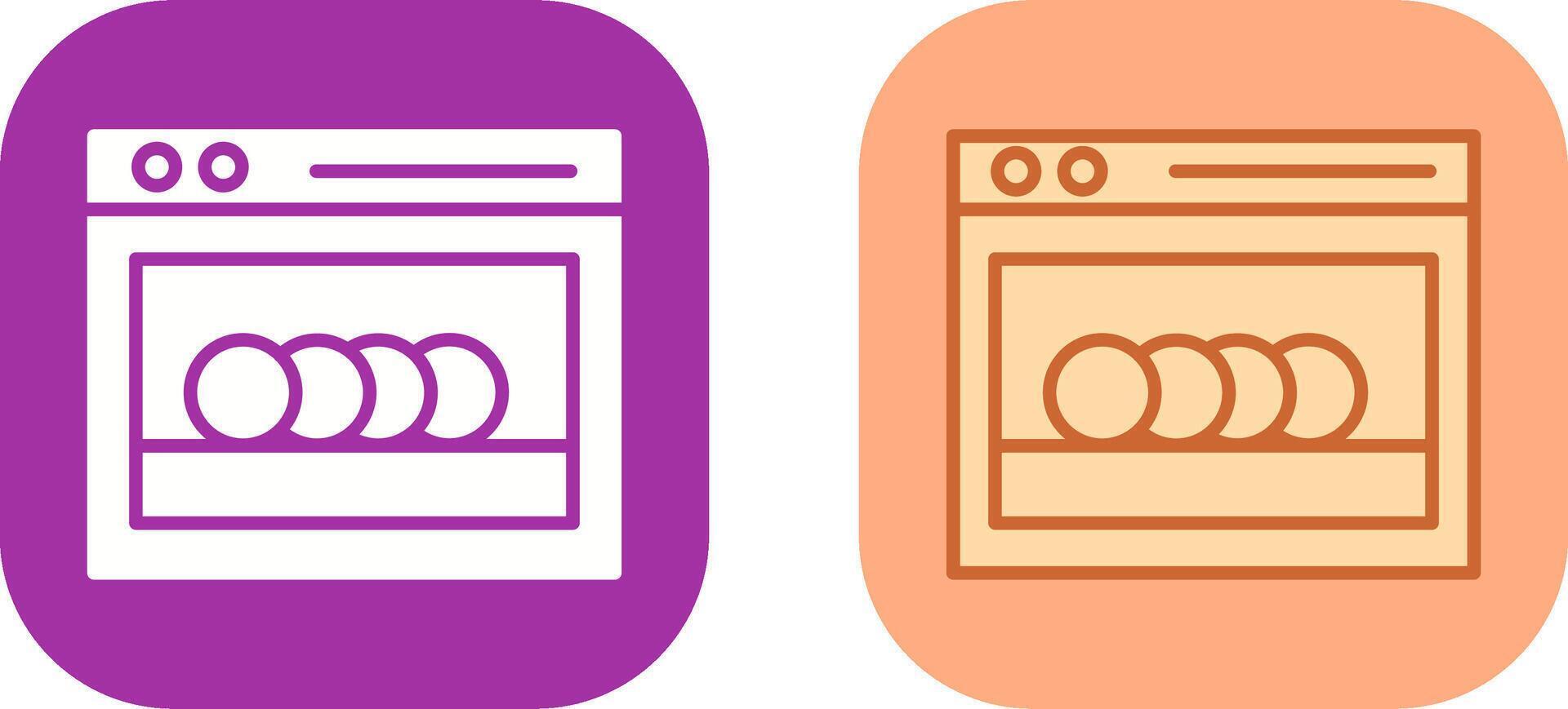 Dishwasher Icon Design vector