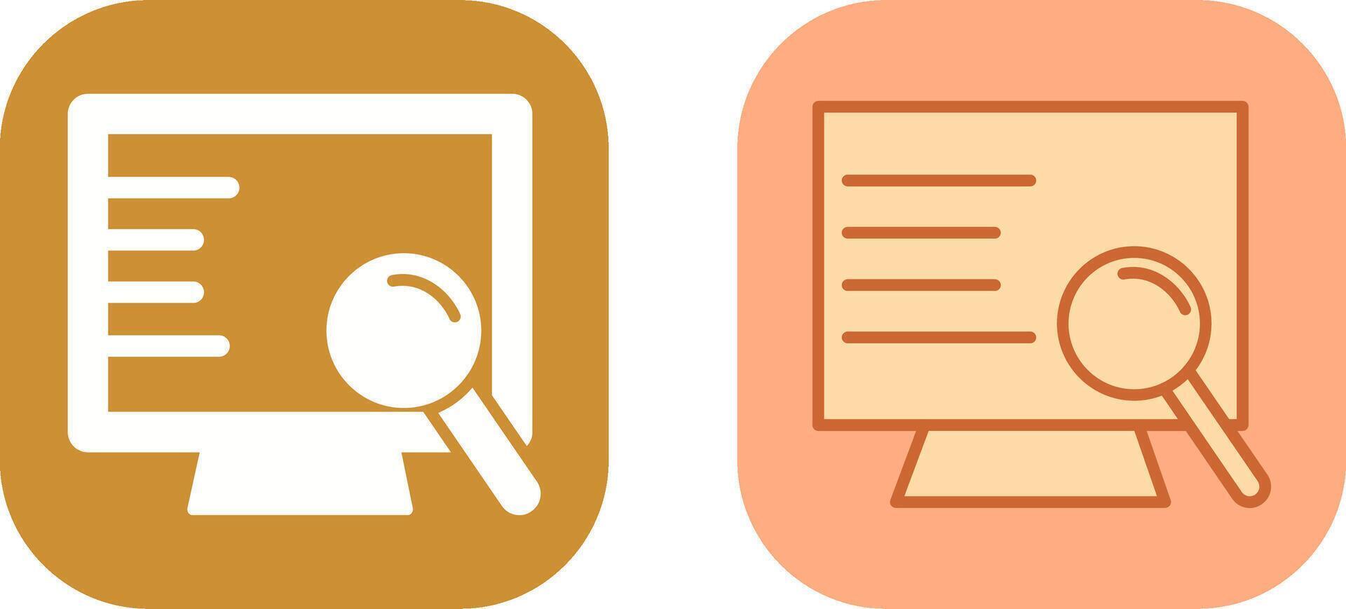 Computer Search Icon Design vector