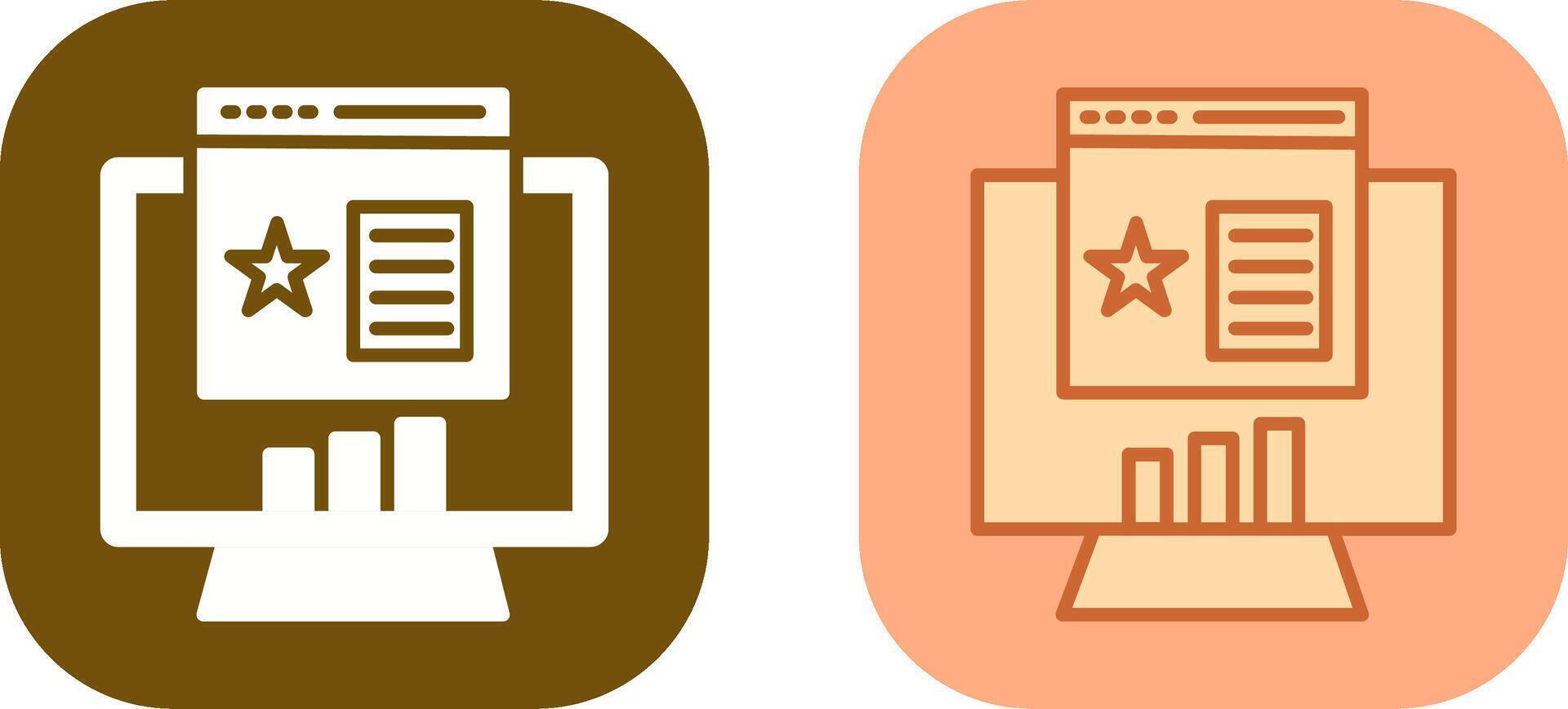 Rank website Icon Design vector