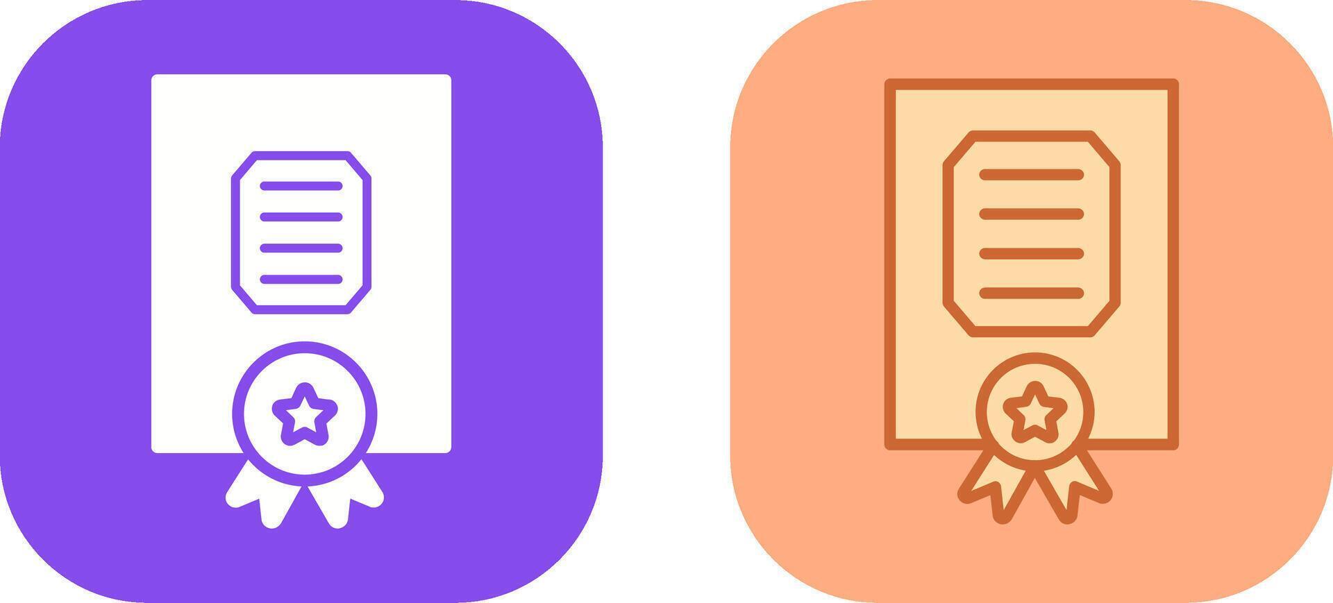 Certificate Icon Design vector