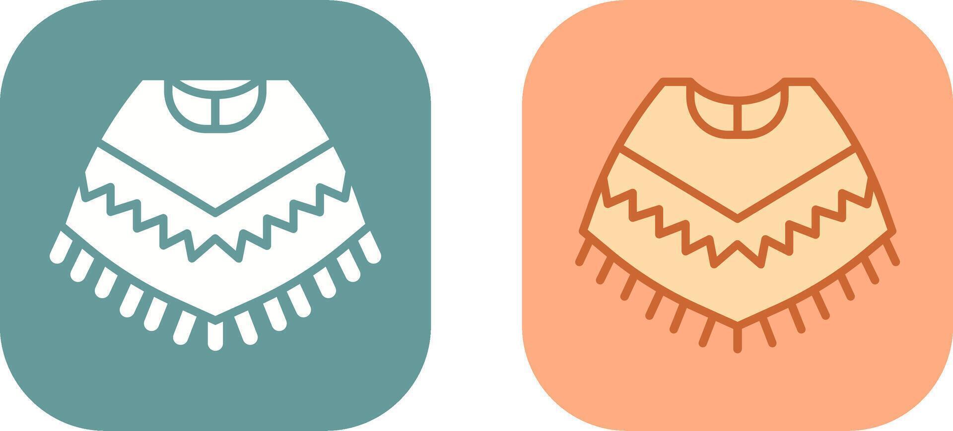 Poncho Icon Design vector