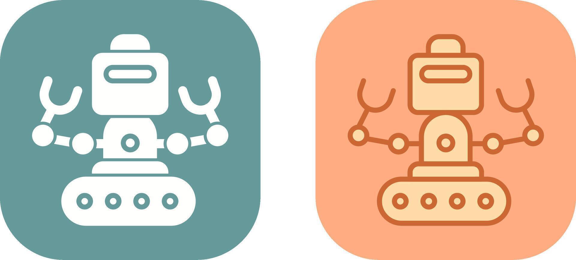 Industrial Robot I Icon Design vector