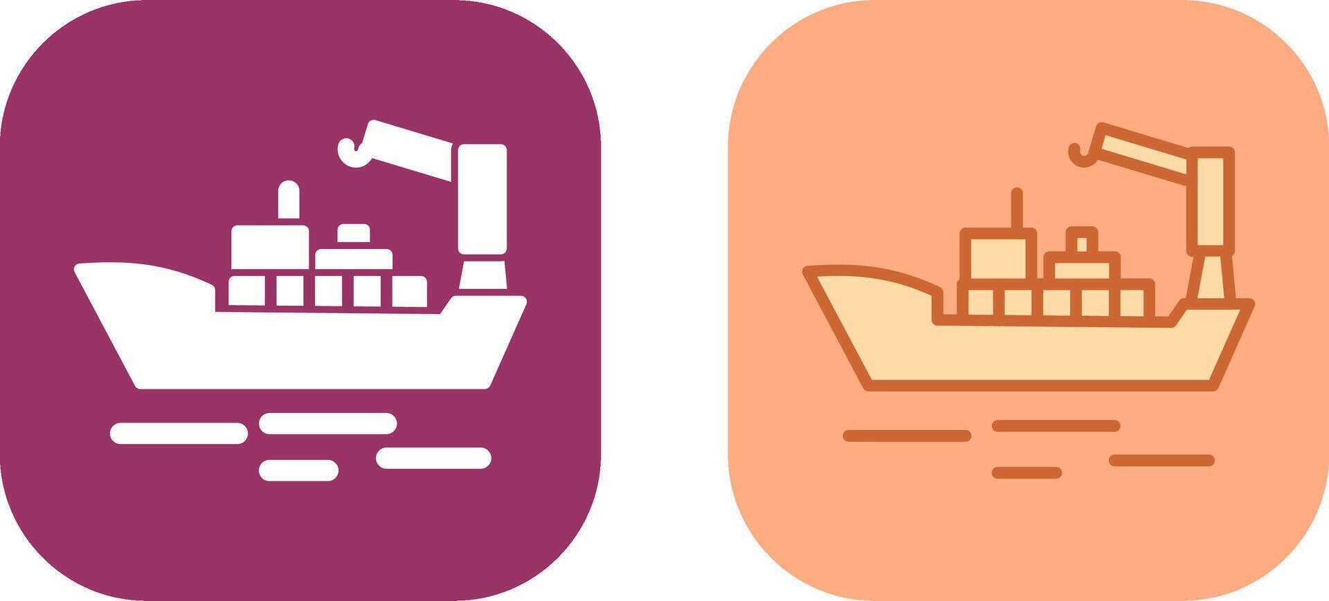 Cargo Ship II Icon Design vector