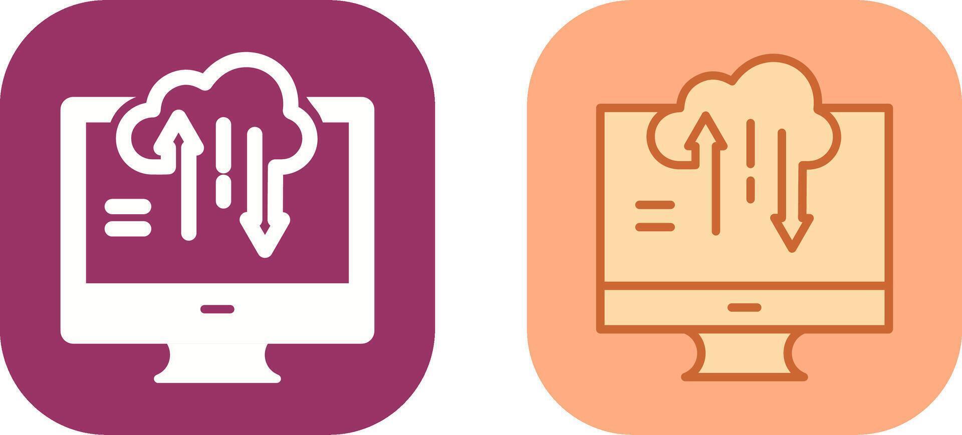 Data Transfer Icon Design vector