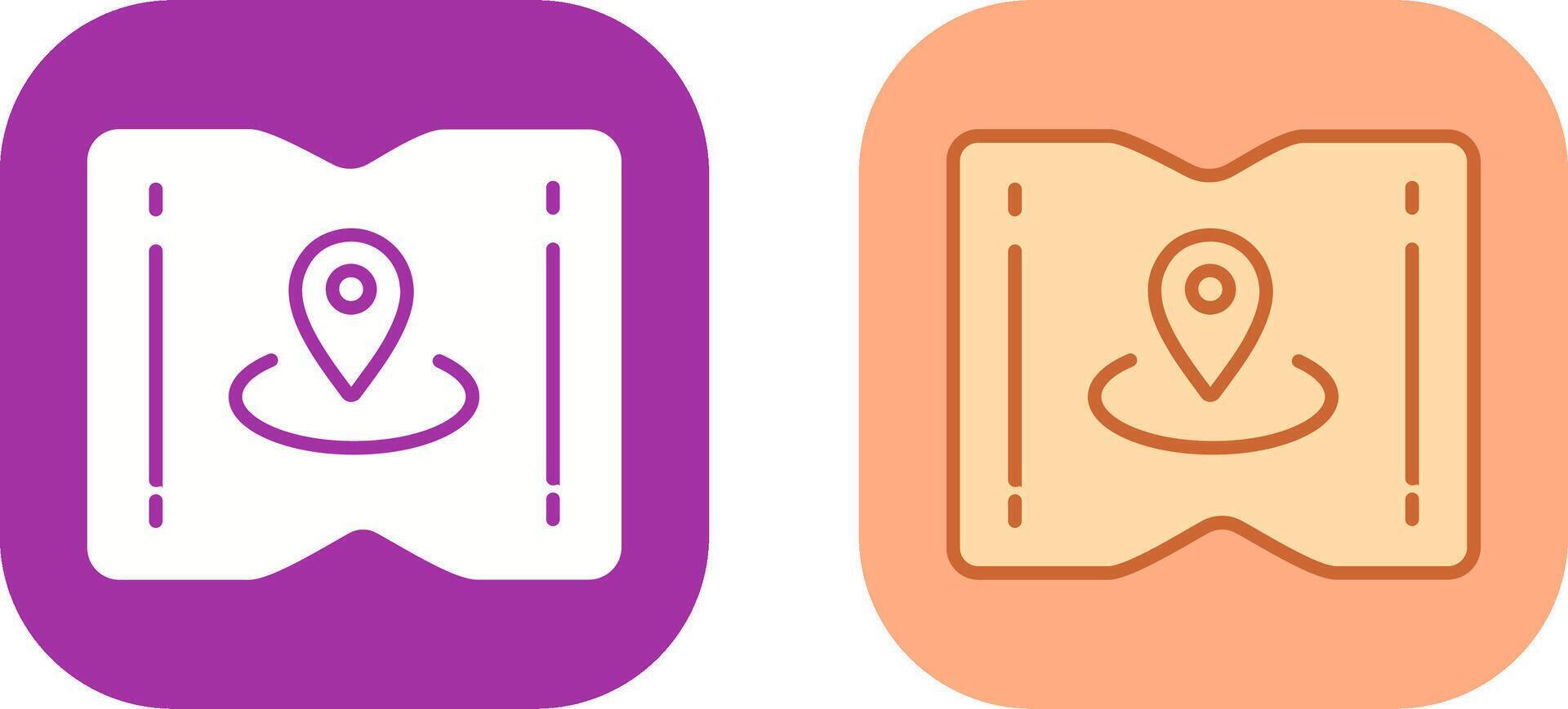 Map and Location Icon Design vector