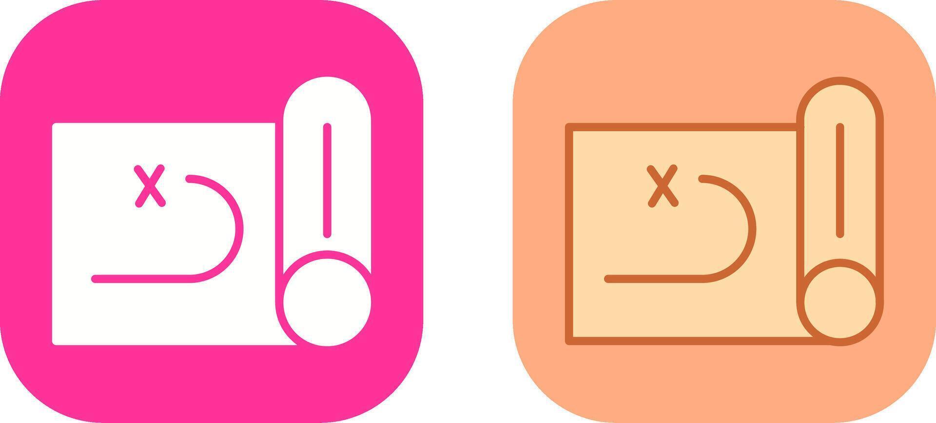 Treasure Map Icon Design vector