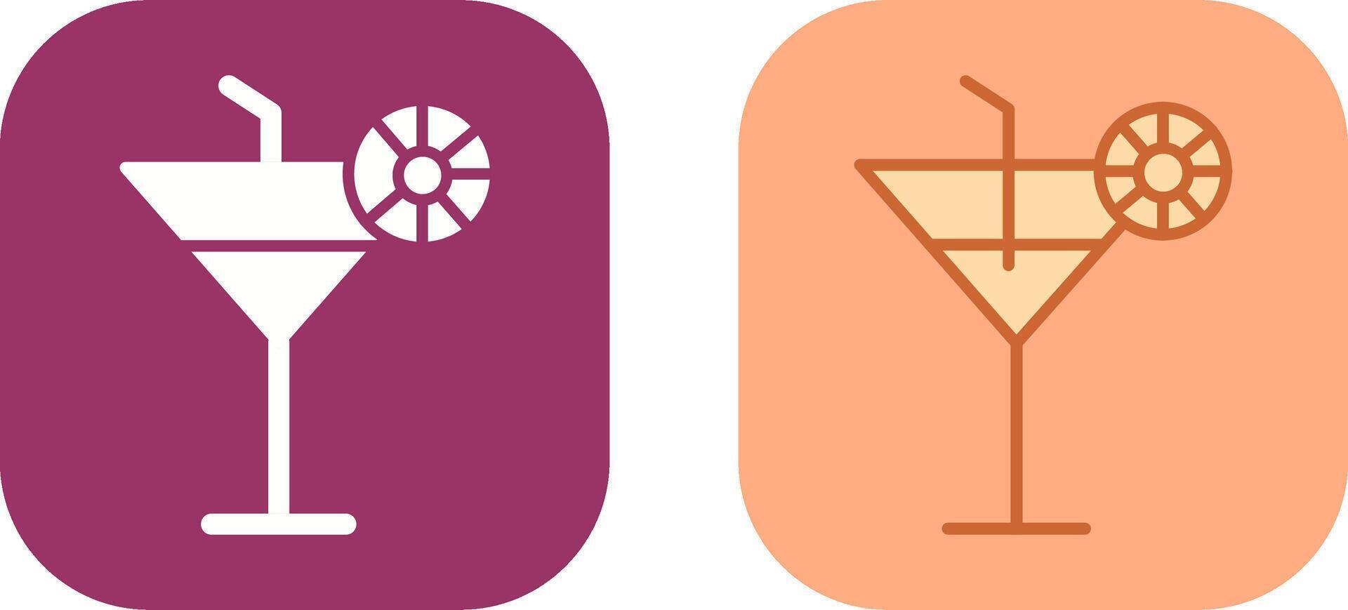 Cocktail Drink Icon Design vector