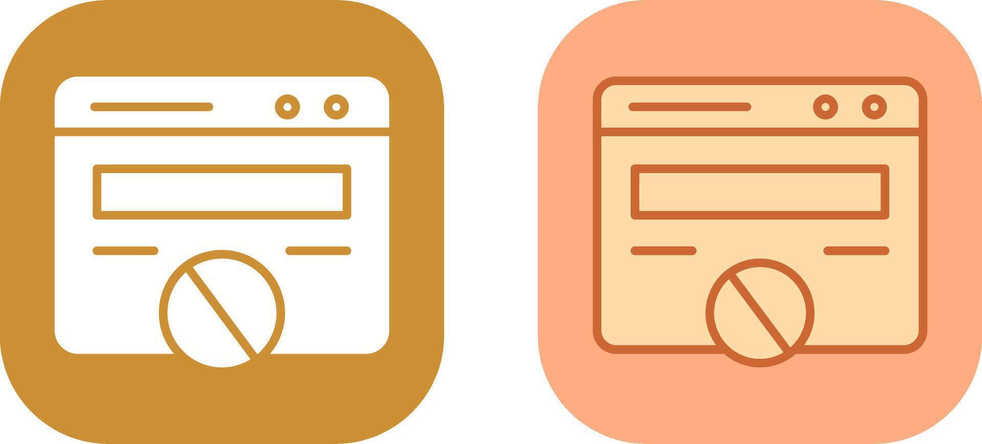 Block Website Icon Design vector