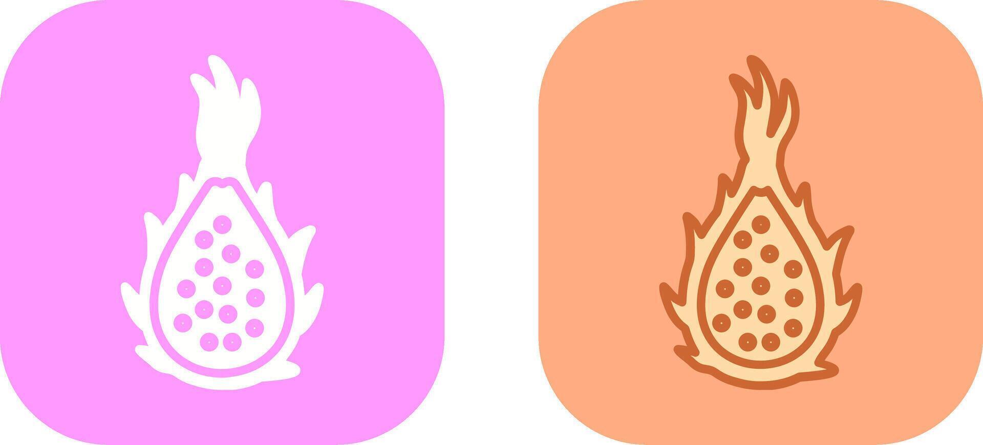 Dragon Fruit Icon Design vector