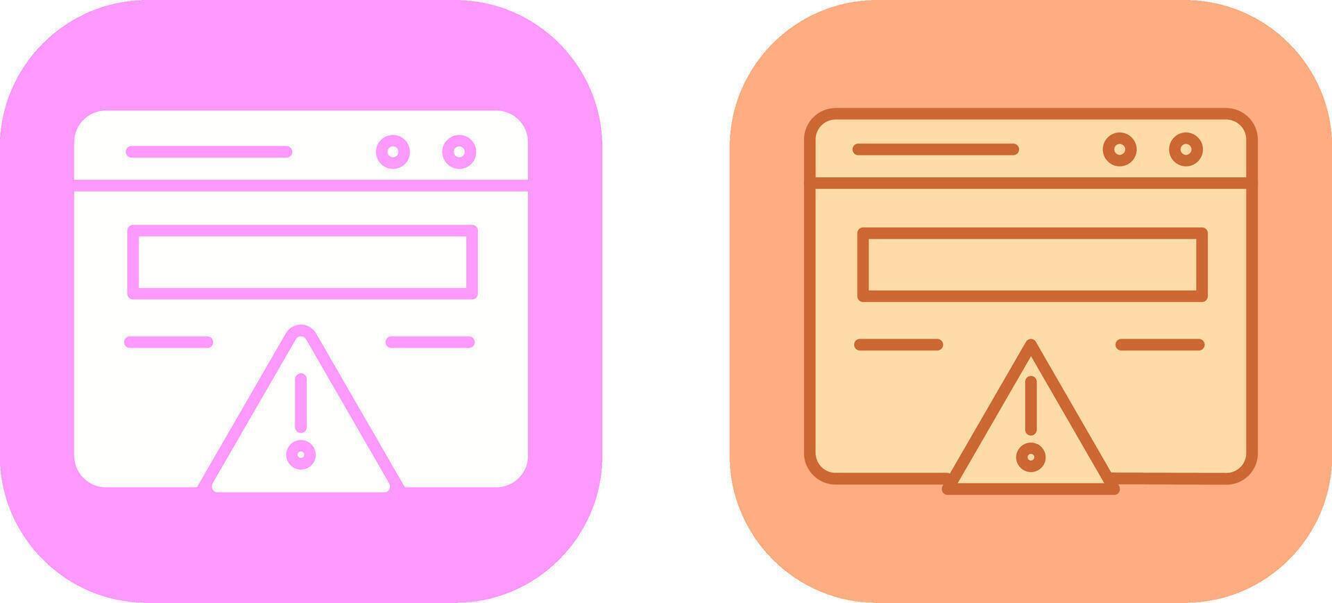Web Error Icon Design vector