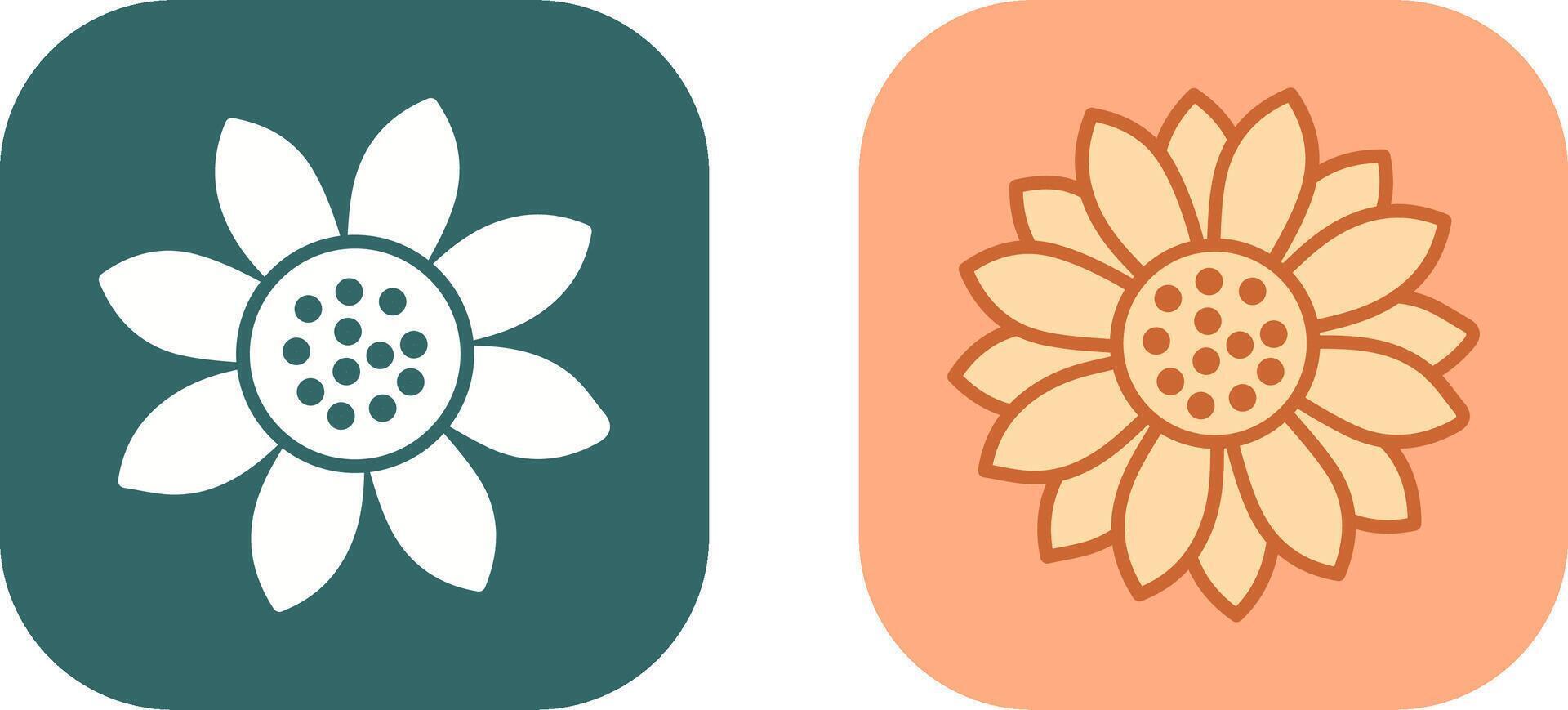 Sunflower Icon Design vector