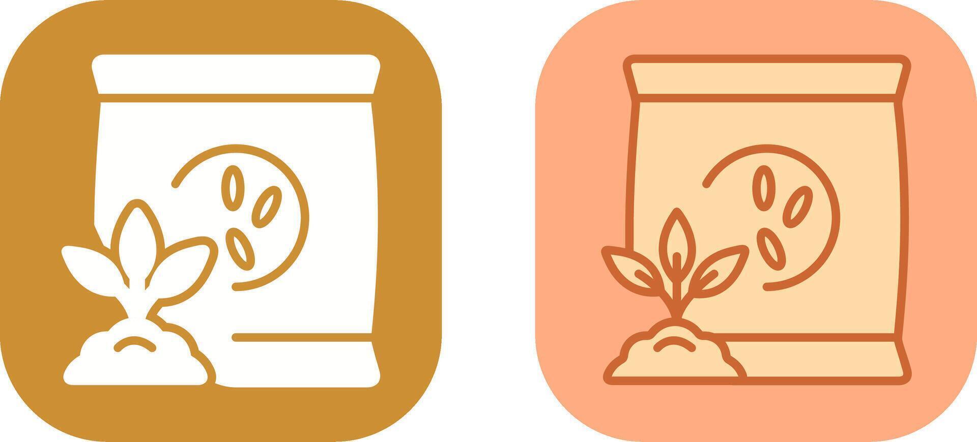 Fertilizer Bag Icon Design vector