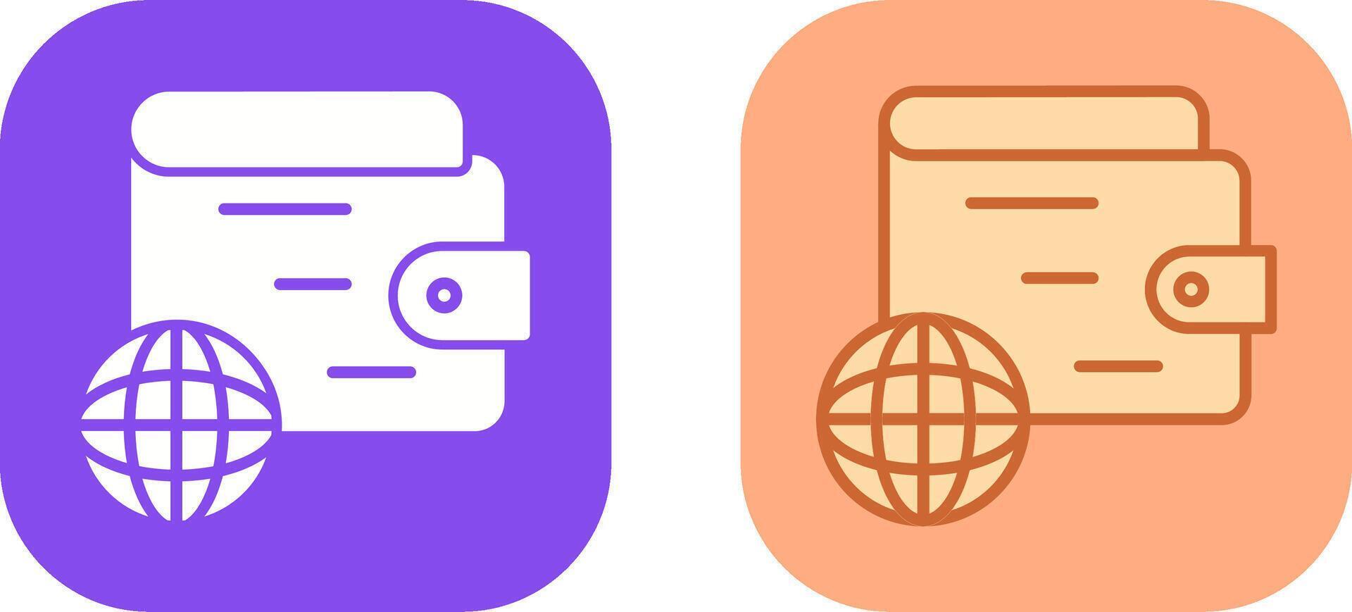 E wallet Icon Design vector