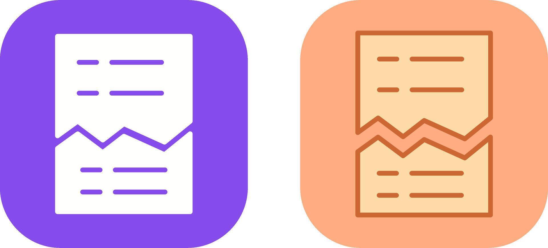Corrupted List Icon Design vector
