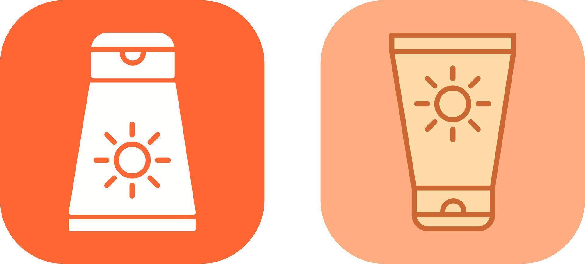 Sun Cream Icon Design vector