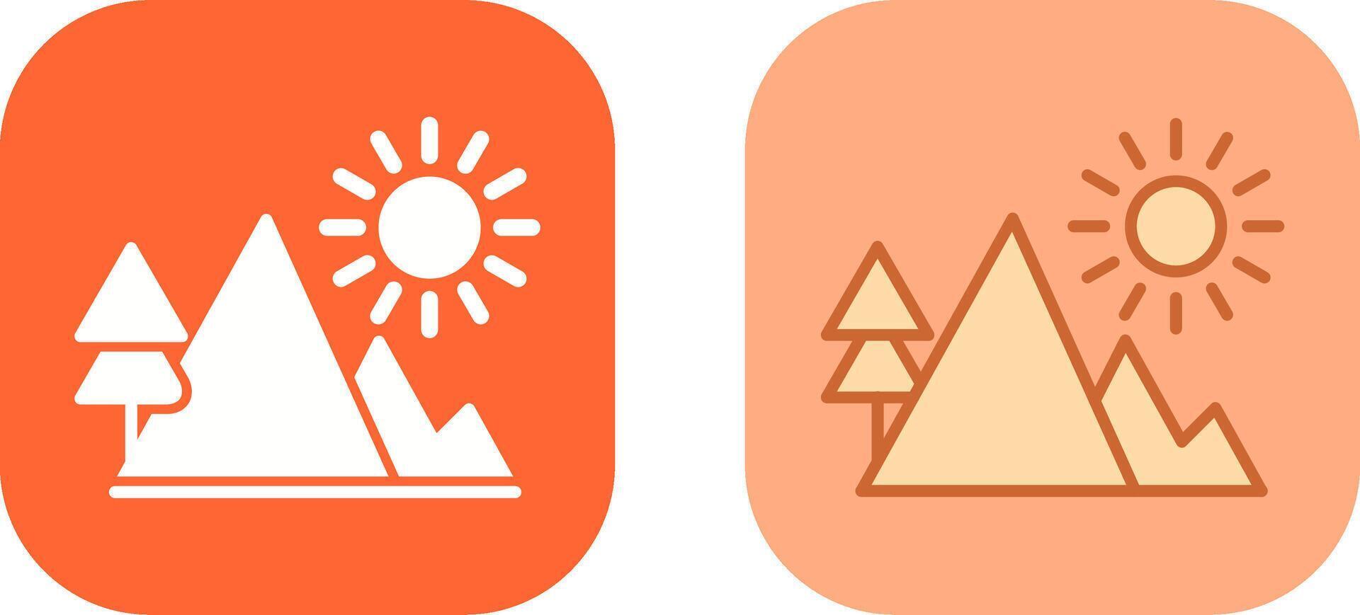 Mountain Icon Design vector