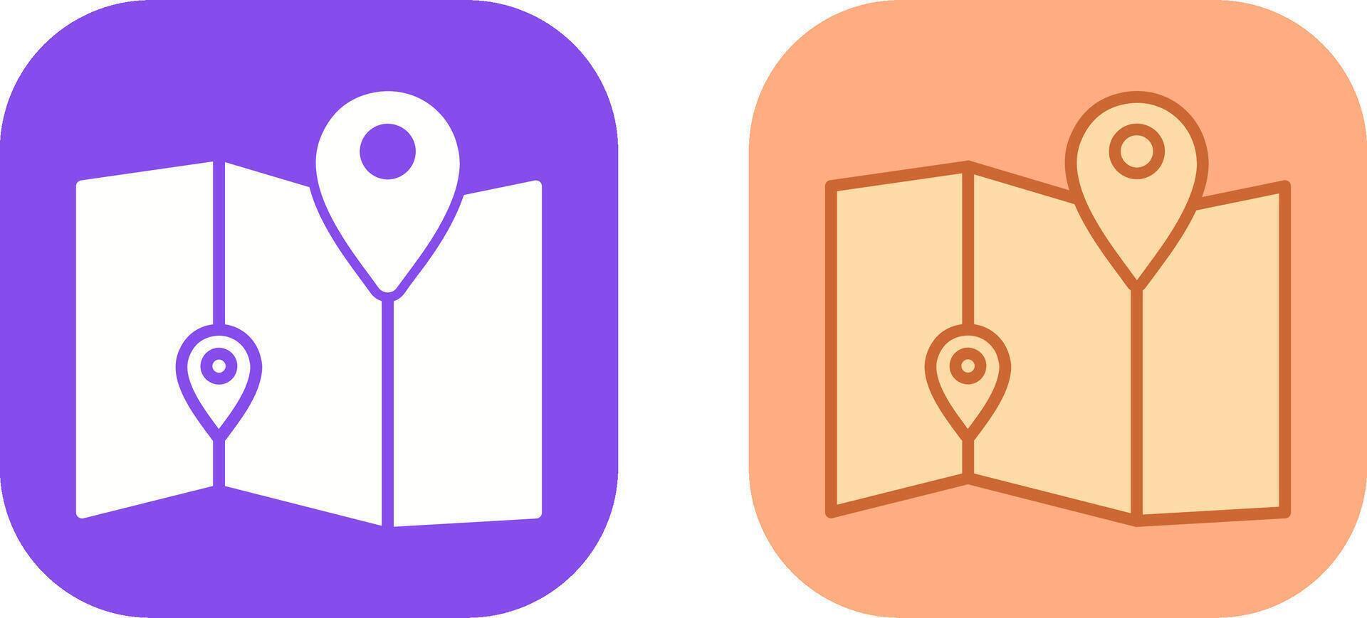 Map Icon Design vector