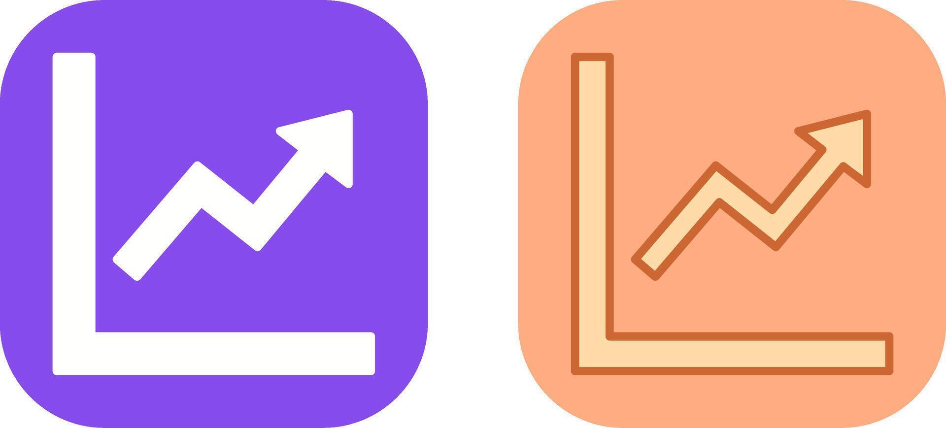 Graph Up Icon Design vector