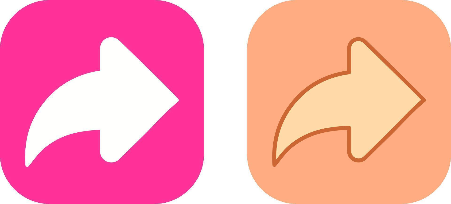 Right Back Arrow Icon Design vector
