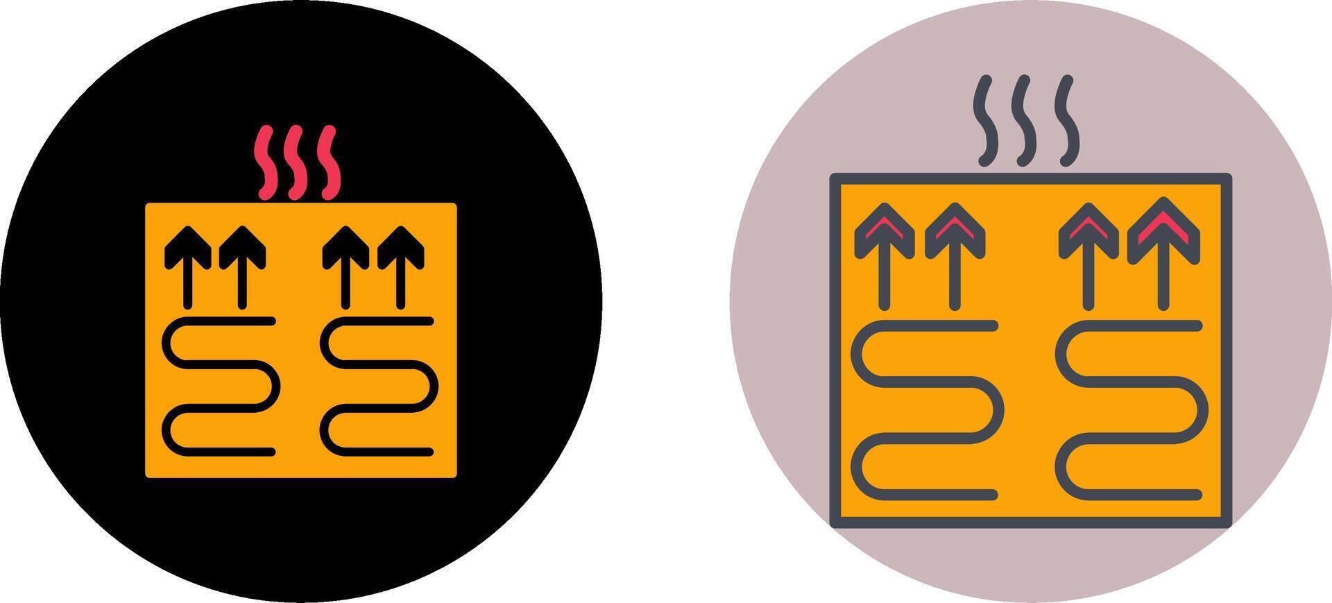 Underfloor Heating Icon Design vector