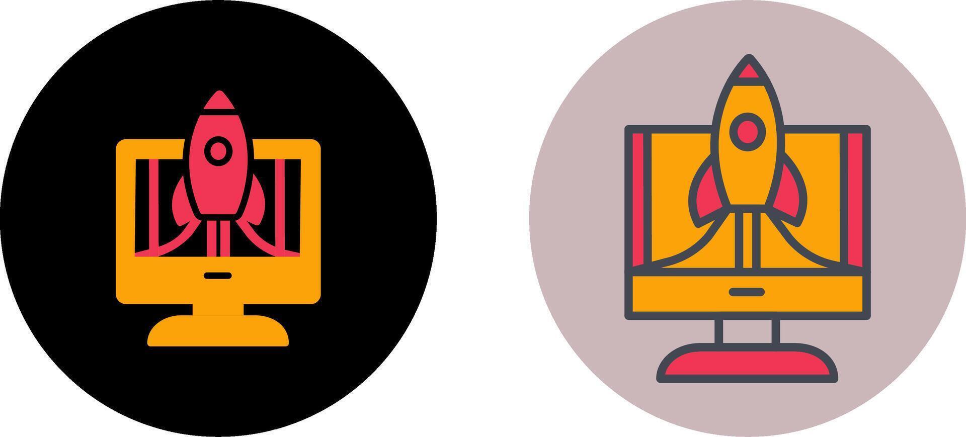 Business Launch Icon Design vector