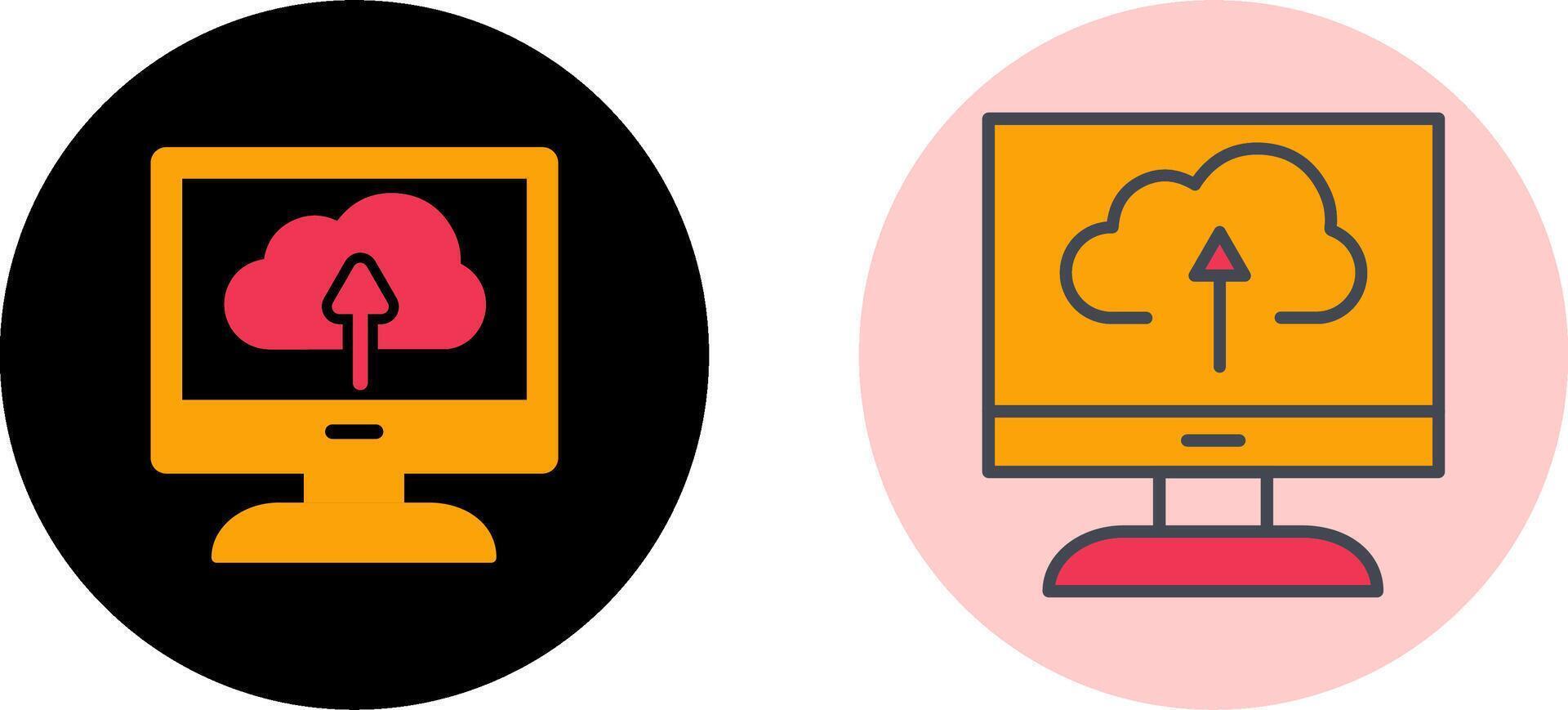 Cloud Backup Icon Design vector