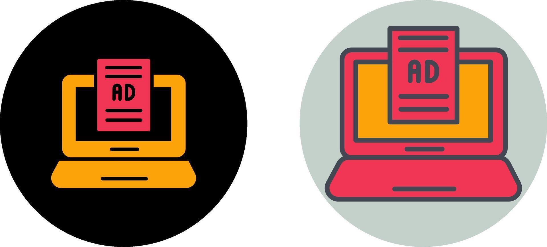 Internet Ads Icon Design vector