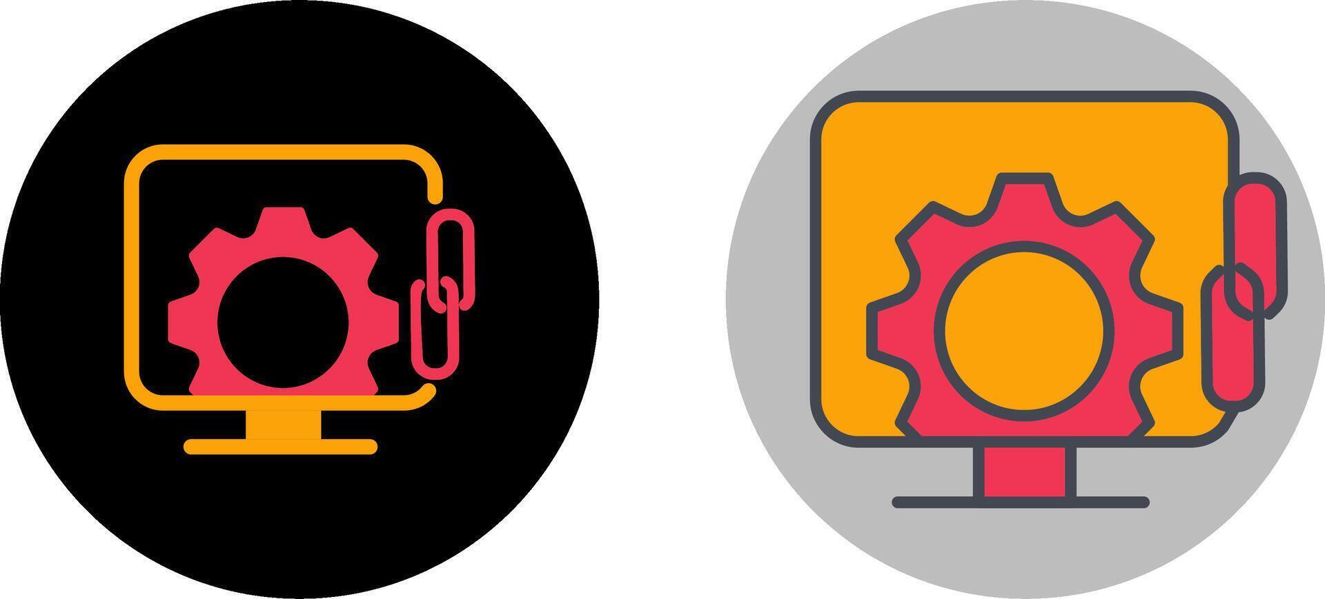 Link Optimization Icon Design vector