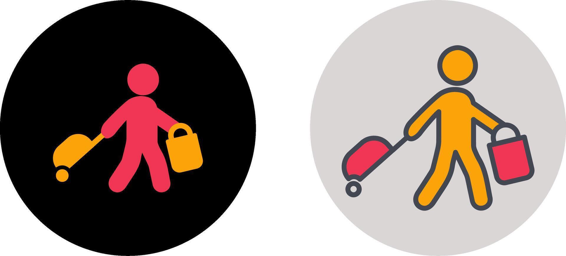 Carrying Bag Icon Design vector