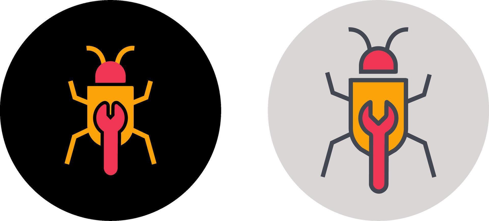 Bug Fixing Icon Design vector