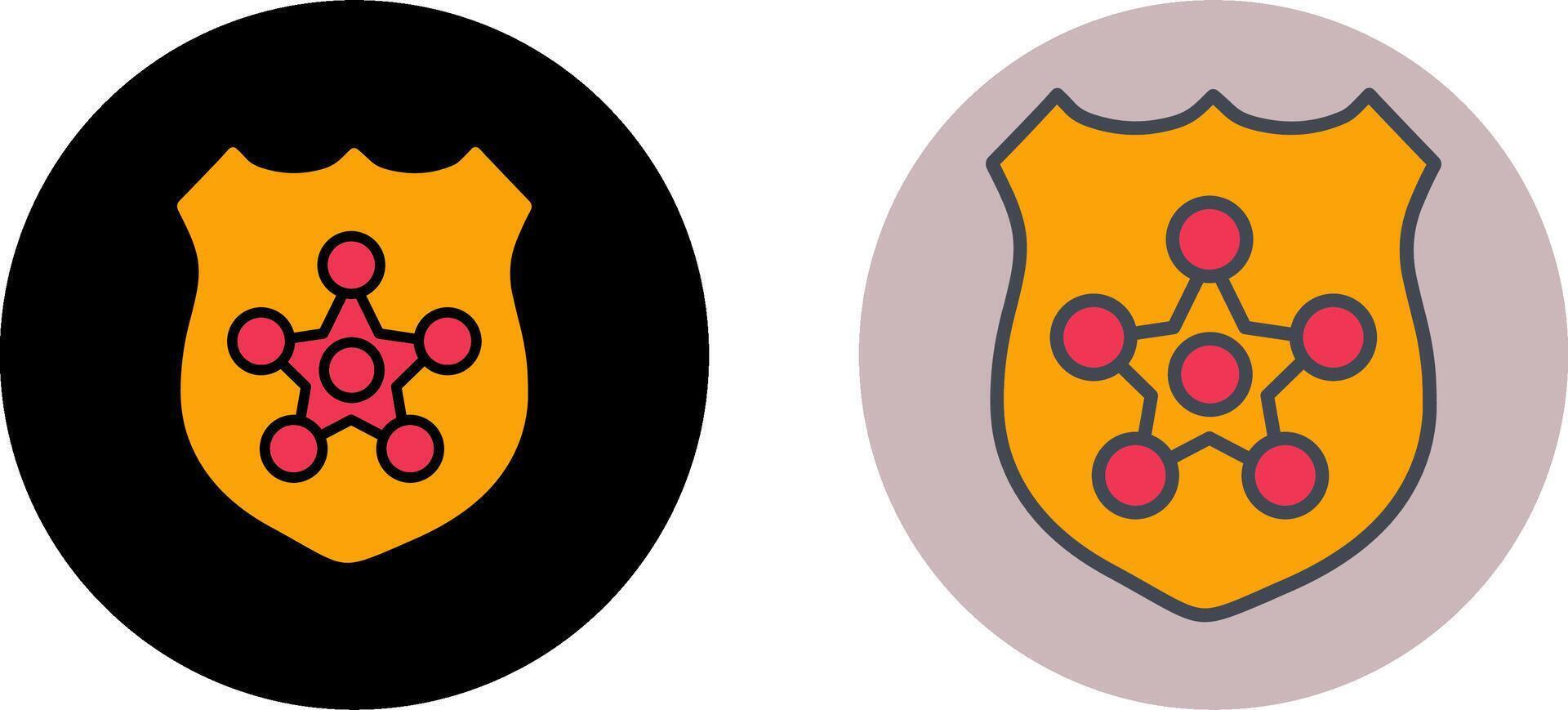 Police Badge Icon Design vector