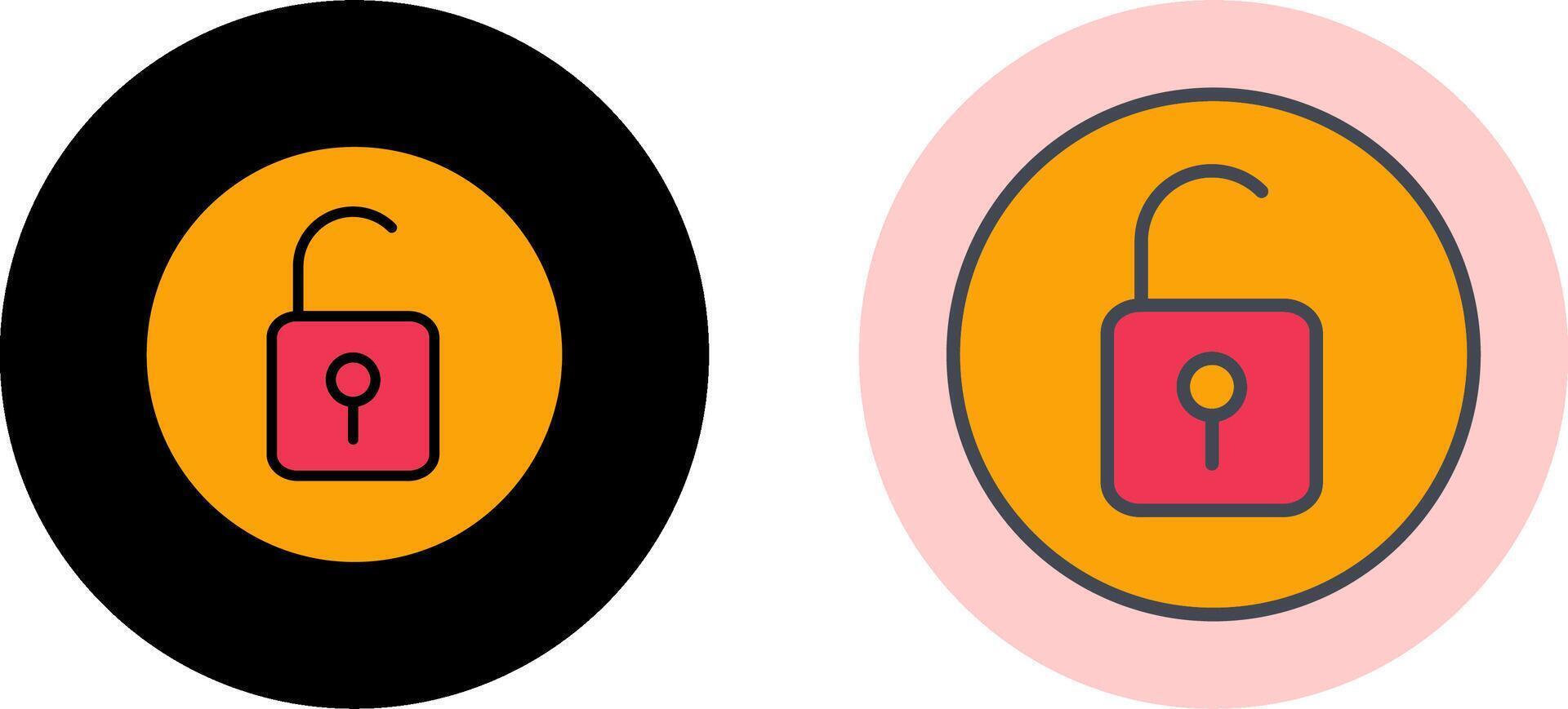 Open Lock Icon Design vector