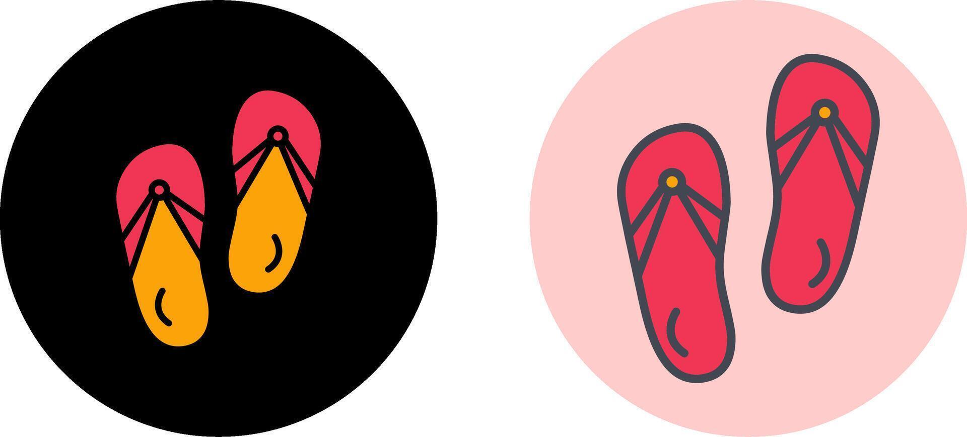 Slippers Icon Design vector