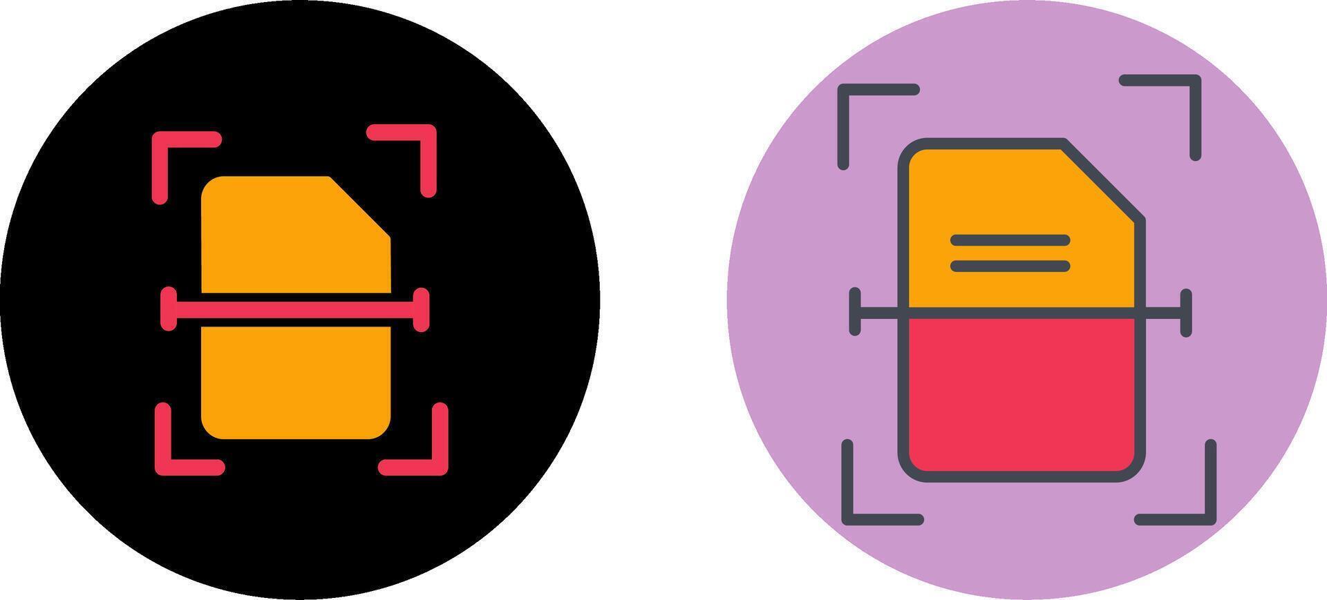 Scanning Document Icon Design vector