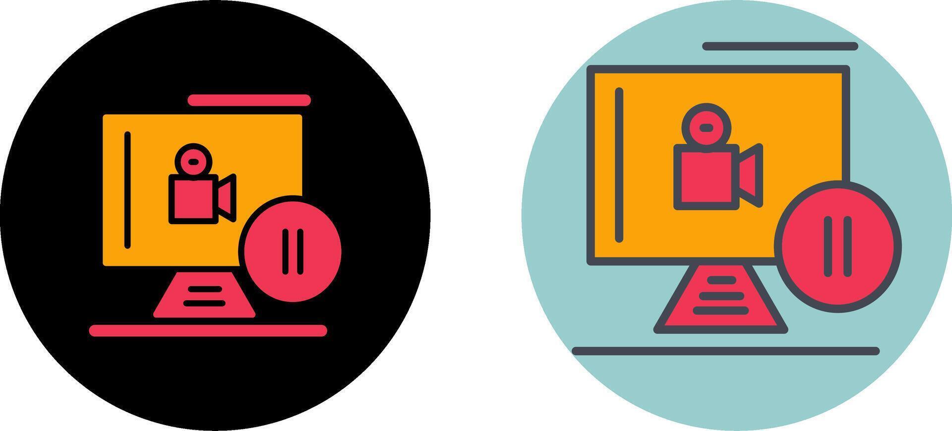Pause Button Icon Design vector