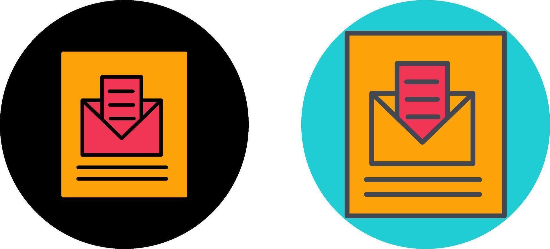 Mail Open Icon Design vector