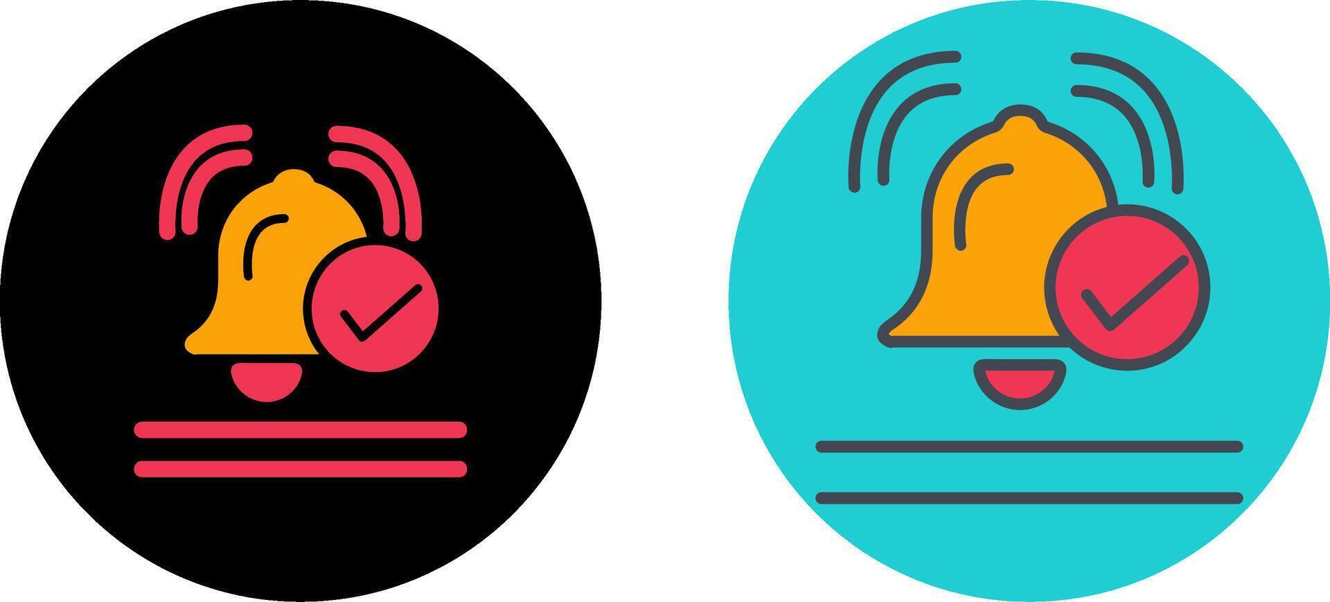 Approve Bell Icon Design vector