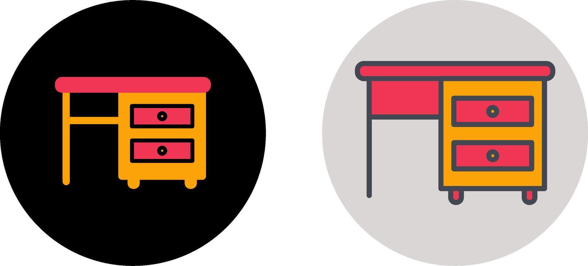 Table with Drawers I Icon Design vector