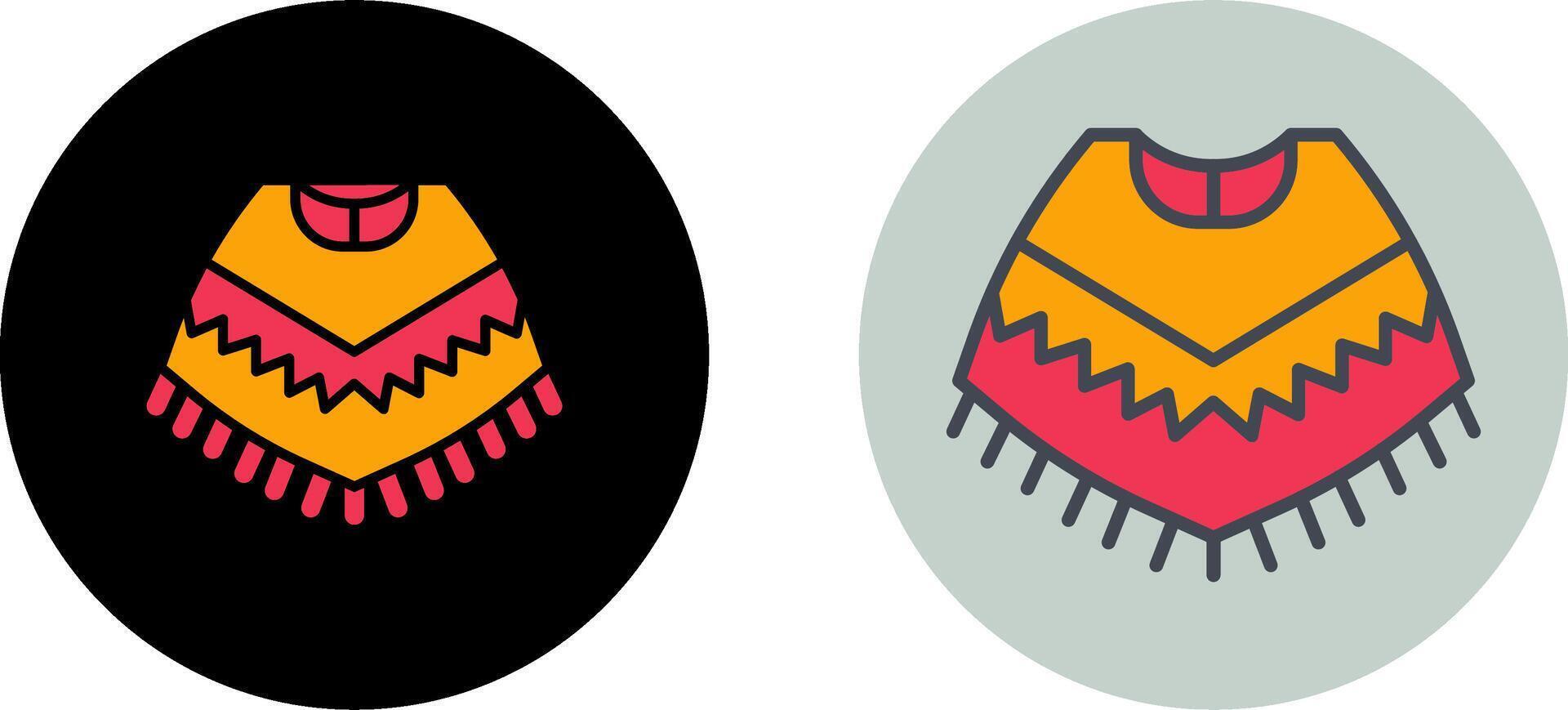 Poncho Icon Design vector