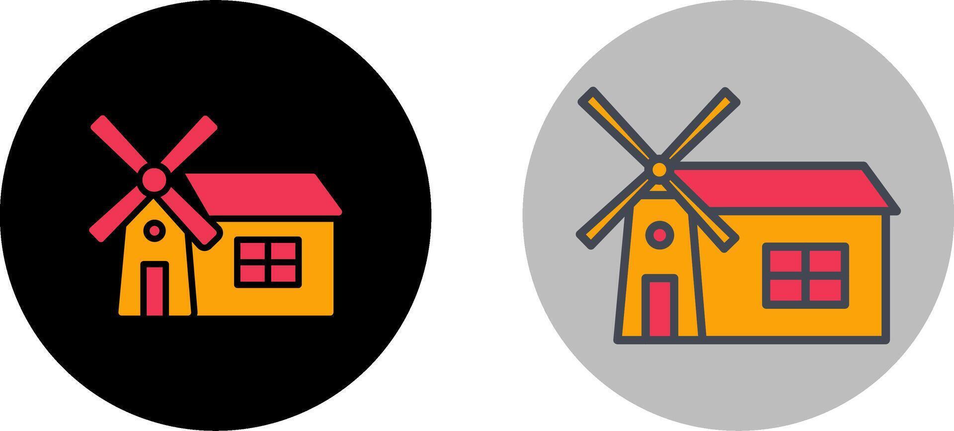 Windmill Icon Design vector